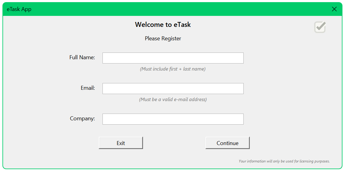 Register Screen